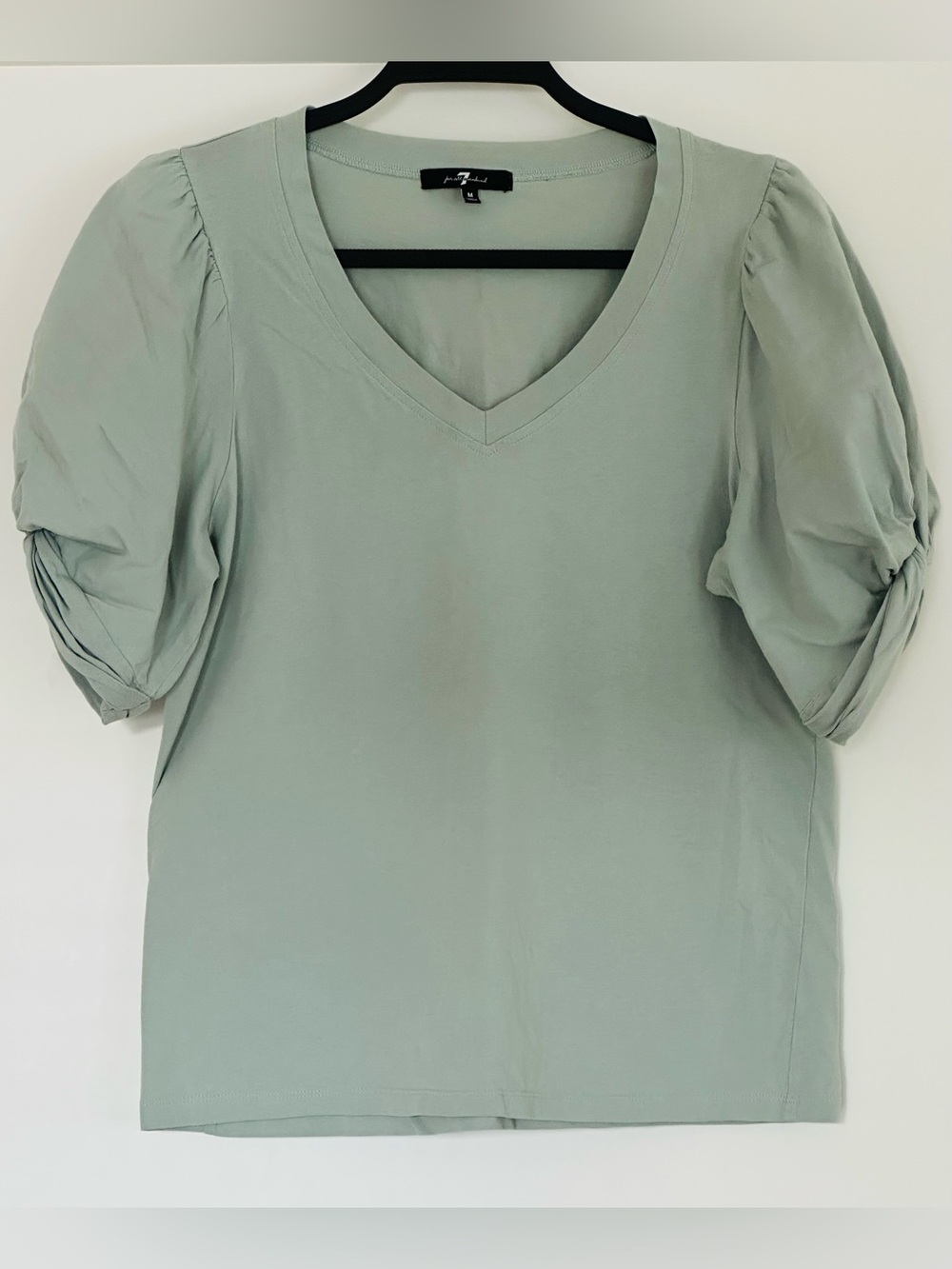 7 For All Mankind Puff-Sleeve Top (Size M)